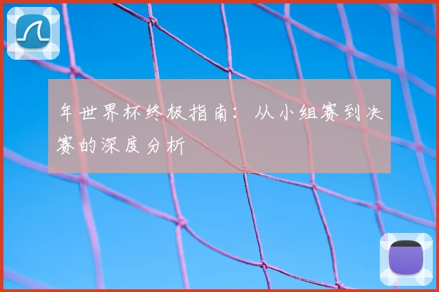 年世界杯终极指南:从小组赛到决赛的深度分析